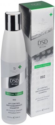 Антисеборейний шампунь DSD de Luxe 002 Medline Organic pH Control Antiseborrheic Shampoo для запобігання виділенню надлишкового шкірного сала (себуму) 200 мл 8437013722186 фото