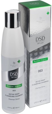Детокс-шампунь DSD de Luxe 003 Medline Organic Detox Deep Cleansing Shampoo для глибокого очищення волосся та шкіри голови 200 мл 8437013722193 фото