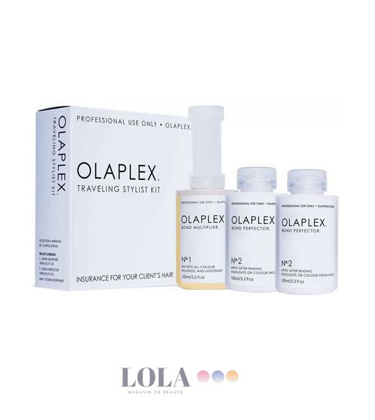 Дорожный набор для защиты волос во время покраски Olaplex Traveling Stylist Kit (1 x Olaplex No.1 Bond Multiplier 100 мл + 2 x Olaplex No.2 Bond Perfector 100 мл) 896364002374 фото