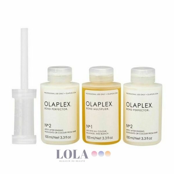 Дорожный набор для защиты волос во время покраски Olaplex Traveling Stylist Kit (1 x Olaplex No.1 Bond Multiplier 100 мл + 2 x Olaplex No.2 Bond Perfector 100 мл) 896364002374 фото