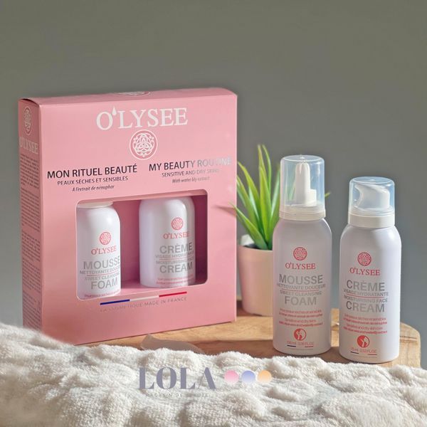 Набор очищающая пенка и увлажняющий крем O'LYSEE "My Beauty Routine Special sensitive skin" 3520710009829 фото