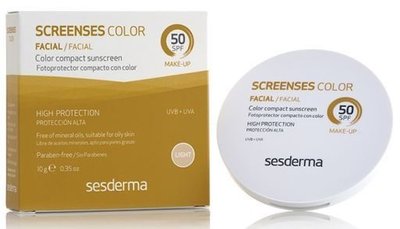 Sesderma Screenses компактний сонцезахисний крем з кольоровим світлом Spf50 10 г 8429979447227 фото