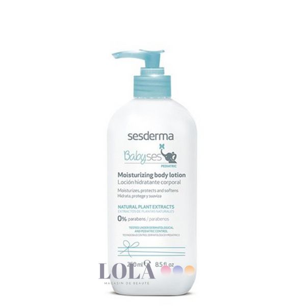 Дитячий зволожуючий лосьйон для тіла Sesderma Babyses Moisturizing body lotion для чутливої шкіри 250 мл 8429979428417 фото