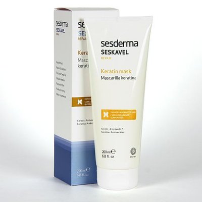 Відновлююча маска для волосся з кератином Sesderma Seskavel Keratin Mask 200 мл 8429979435309 фото