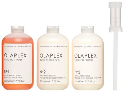 Набір для захисту волосся при фарбуванні Olaplex Salon Hair (№1x1, №2x2) 3x525 мл 896364002367 фото